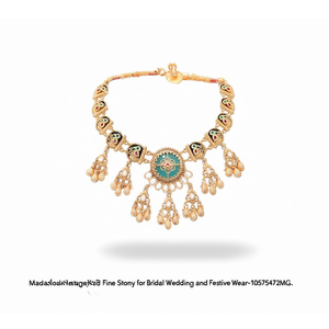Conjunto de Collar de Piedras y Perlas Tradicionales, Joyería Fina para Novias, Bodas y Eventos Festivos-10575472MG - Product Image 2