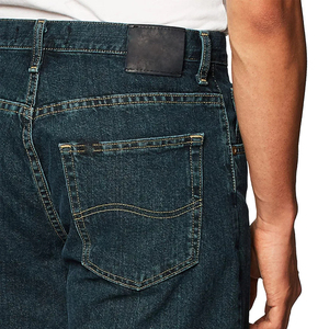 Shorts en jean mi-longs pour hommes 100 % coton délavé style décontracté taille élastique couleur unie – Short en jean décontracté pour homme style été - Product Image 6