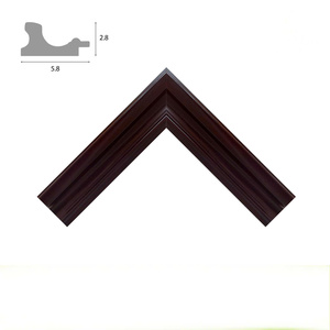 Modern Minimalist PS Polystyrene Picture Frame Moulding <b>Wood</b> Grain Wide <b>Border</b> OEM Custom Photo Frame Manufacturer - Product Image 2