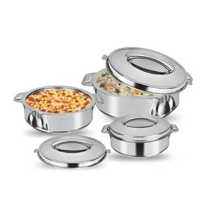 Casserole traditionnelle indienne en acier inoxydable avec couvercle lourd pour conserver les chapatis, le dal, le riz et autres plats faits maison - Product Image 3