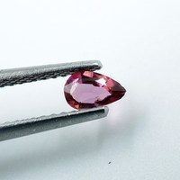 HAYAAT GEMS Pierre précieuse de béryl rouge rose cultivée en laboratoire, 0,15 carat, taille poire, facettée, pour la fabrication de bijoux, 5x3x1,5mm