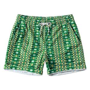 Pantalones cortos de verano para hombre, estampados, con cintura elástica y cordón, informales, para la playa, vacaciones, coloridos, ligeros, blancos, para nadar en la playa - Product Image 1