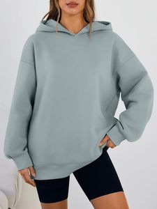 Sudadera con capucha extragrande para mujer, de primera calidad, precio económico, duradera, transpirable, antiarrugas, antidecoloración, deportiva, para invierno y otoño, con logo personalizado. - Product Image 3