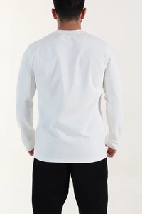 เสื้อสเวตเชิ้ตผู้ชายผ้าฟลีซถักโพลีเอสเตอร์/คอตตอนกันน้ำ พิมพ์โลโก้ตามสั่ง-220 กรัม บริการ OEM พิมพ์หลายตำแหน่ง แห้งเร็ว - Product Image 4