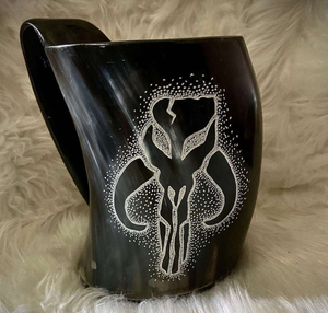 High Quality 100% Natural Color Polished Buffalo Horn <b>Mug</b> Custom Design Stylish Animal-Lamp Style for Tea & Salt <b>Glass</b> Horn <b>Mug</b> - Product Image 4