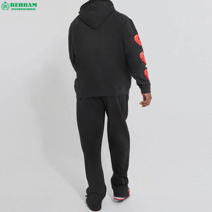Customized Unisex <b>Thick</b> <b>Fleece</b> Winter Pullover Hoodie-Breathable Quick Dry Polyester/Cotton Solid Color Long 2 Pcs - Product Image 1