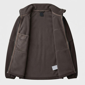 Chaqueta de invierno impermeable para hombre, suave, con forro polar cálido, cuello alto y múltiples bolsillos para clima frío. - Product Image 4