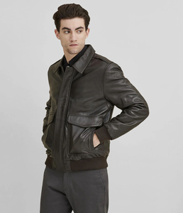 Chaqueta de cuero de diseño nuevo y personalizado para hombre, estilo urbano, chaqueta de invierno elegante, chaqueta de cuero personalizable. - Product Image 2