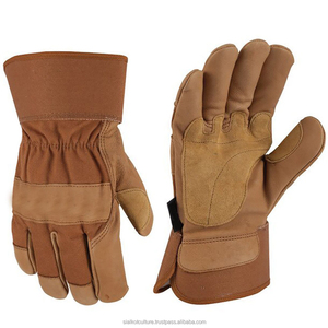 High-<b>top</b> Cowhide Thermal Outdoor Safety Working Gloves Men Durable Palm Thickened Double Protective Breathable Microfiber Lining - Product Image 6