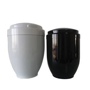 Urna Funeraria de Metal Negro con Cruz Dorada, Urna Conmemorativa de Sobremesa, Florero con Grabado Personalizado, Recuerdo Conmemorativo - Product Image 4