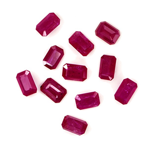 Rubis naturels non traités du Mozambique, octogones calibrés 5x7mm, pierres précieuses de rubis naturelles facettées pour la création de bijoux, prêtes à l'emploi - Product Image 6