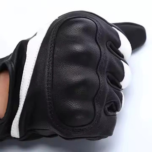 Gants de course tendance en cuir pleine fleur, compatibles écran tactile, protection intégrale pour moto et cyclisme - Product Image 4
