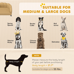 Canapé-lit pour animaux de compagnie en peluche rayé pour grands chiens XL/XXL, durable et lavable, intérieur/extérieur, hiver/été - Product Image 4