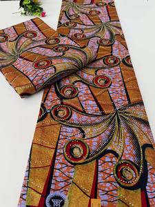 Nigerian Style African Wax Print 100% Cotton <b>Fabric</b> Vibrant Pattern for Fashion Market South Africa - Product Image 2