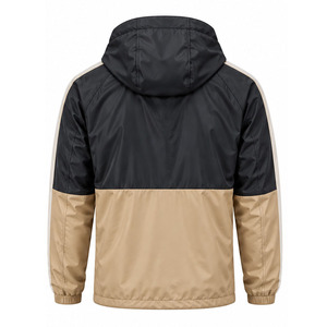 Windbreaker <b>Jacket</b> for <b>Men</b> <b>Lightweight</b> Outdoor Training Water Resistant Full Zip Hooded Sportswear Bulk Order Wholesale Supplier - Product Image 2