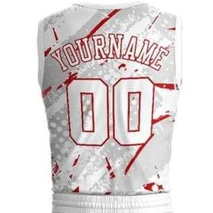 Uniforme de Baloncesto Transpirable de Alta Calidad, Diseños Personalizados, 100% Poliéster, Sin Mangas, Venta al Por Mayor - Product Image 4