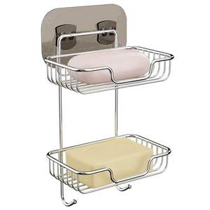 Porte-savon décoratif en métal fait à la main pour comptoir de salle de bain, organiseur de savon pour maisons modernes - Product Image 2