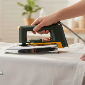 Plancha Eléctrica Profesional con Suela de Cerámica Antiadherente, 1000W de Alta Potencia, Control de Temperatura Ajustable, Planchado Vertical - Product Image 1