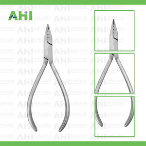 เครื่องมือทันตแพทย์ AHI อุปกรณ์จัดฟัน คีมดัดลวดแบบวงแหวน 14 ซม. คีมดัดลวดแบบสามขั้นตอน สีเงิน แบบใช้มือ - Product Image 2