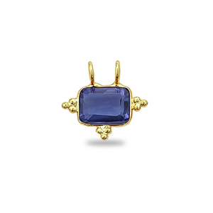 Colgante Rectangular de Ónix Verde con Bisel Elegante, Chapado en Oro Hecho a Mano, Joyería de Piedra de Nacimiento, Joyería de Ónix Verde, Proveedores Indios - Product Image 2