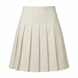 Minifalda Plisada para Mujer, Color Sólido, Cintura Regular, Tejido de Tela, Estilo para Todas las Temporadas, Diseño Cómodo - Product Image 1