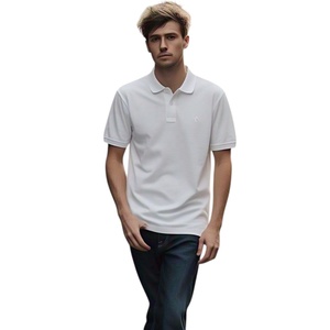 Vente en gros de polos personnalisés en coton avec logo brodé T-shirts polos de golf unis de haute qualité polos personnalisés pour hommes grande taille - Product Image 1
