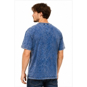 Camiseta de Manga Larga con Cuello Redondo para Hombre, Estilo Vintage, Lavado Ácido, 100% Algodón, Logotipo Personalizado, Alta Calidad - Product Image 2