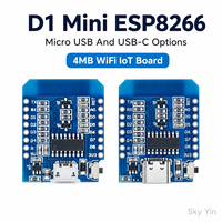 Placa de Desarrollo WiFi FYX Stock D1 Mini ESP8266 de 4MB con Micro USB y USB-C, Módulo Controlador Inalámbrico IoT para Proyectos de Hogar Inteligente y Bricolaje