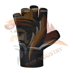 Customized Breathable Lightweight Leather Workout Gloves with Wrist <b>Wrap</b> Support for Weight Lifting and Gym Fitness - Product Image 6
