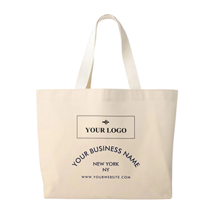 Bolsa de Compras Grande de Algodón con Diseño de Letras, Ecológica y Biodegradable, con Asa para el Hombro y Cierre de Tirón |   Sostenible - Product Image 1