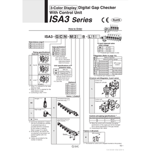 SMC pneumatics kiểm tra khoảng cách kỹ thuật số 3 màu hiển thị cảm biến áp suất ISA3-GCN-1LB-L12 - Product Image 2
