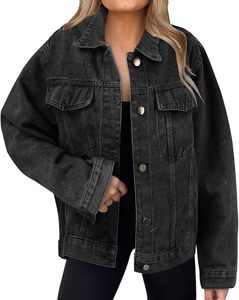 แจ็คเก็ตยีนส์ผู้หญิงสไตล์วินเทจ ลายสก็อต แขนยาว คอตั้ง ติดกระดุมด้านหน้า เนื้อผ้านุ่ม ลายกวาง เสื้อผ้าฤดูหนาวสำหรับผู้หญิง - Product Image 3