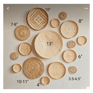 Panier de tri en bambou artisanal écologique en promotion – Conteneur alimentaire suspendu, plateaux de rangement, vaisselle de cuisine à prix réduit - Product Image 1