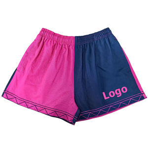 Shorts de rugby unisexes décontractés avec poches zippées profondes, logo brodé personnalisé, anti-UV, séchage rapide et antibactérien, fabriqués en 100 % coton - Product Image 6