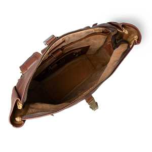 Waterproof Cowhide Leather <b>Roll</b> Top <b>Backpack</b> Outdoor Camping Bag Vintage Handcrafted Leather Rucksack LTBP-0018 - Product Image 4