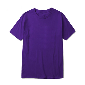 T-shirt gris à manches courtes et col rond pour homme, 100 % coton, jersey tricoté, teinture unie, coupe classique, style décontracté, respirant - Product Image 5