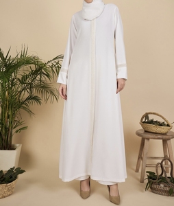 Best2026 Dubai, Hermosa Ropa Islámica Tradicional Blanca para Mujer, Abaya de Arabia Saudita, Abaya de Dubái, Ropa Musulmana, Prendas del Golfo - Product Image 4