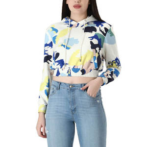 Women's Cropped Camo Hoodie Casual Camouflage Pullover Long Sleeve Hooded Sweatshirt Streetwear <b>Crop</b> <b>Top</b> - Product Image 5
