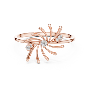 Anillo de oro macizo de 14k para mujer con diamante de corte redondo, simple, único y minimalista, para regalo, compromiso, aniversario, boda - Product Image 6
