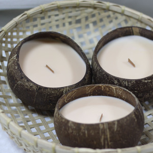 Bol en bois sculpté à la main, moderne, parfumé à la cire naturelle, fabriqué au Vietnam, pour la décoration de fête, de la maison et les cadeaux - Product Image 3