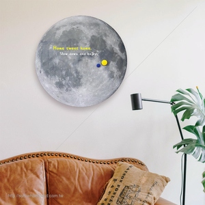 Pizarra Magnética Redonda Moderna con Estampado de Luna para Decoración de Pared - Product Image 6