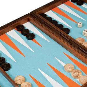 Customized Premium Quality PU Leather <b>Backgammon</b> Case Nifty Playing Surface Board Dice Packaging Trictrac <b>Set</b> - Product Image 6
