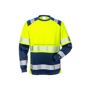 High Visibility Class 2 Reflective Waterproof Quick Dry Breathable Safety Sweater with Customized Logo and Yellow Navy Workwear - Product Image 1