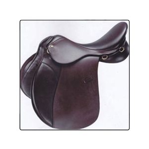 Silla de montar inglesa de cuero genuino premium con estructura de madera y plástico, equipo de equitación con logotipo personalizado - Product Image 1