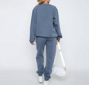 Ensemble 2 pièces mode automne 2026 pour femme : Sweat-shirt oversize et pantalon de jogging ample avec poches pour tenues décontractées - Product Image 6