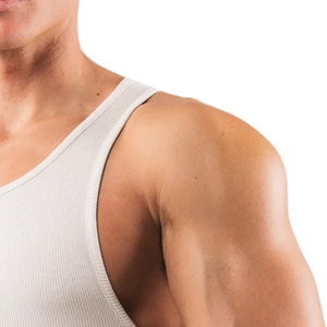 Camiseta sin mangas blanca acanalada para hombre, corte clásico, chaleco deportivo ligero, para gimnasio, entrenamiento, fitness, uso casual de verano, prenda básica - Product Image 4