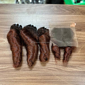 ผมเวียดนามแท้ราคาถูกแบบเป็นมัด ทรงหยิกเด้งดึ๋ง พร้อมเชือกผูกผมด้านหน้าแบบลูกไม้ สำหรับทำวิกผมแบบติดลูกไม้ด้านหน้า ไม่ต้องใช้กาว - Product Image 2