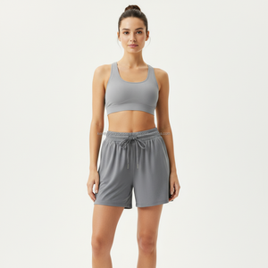 Private Label Unisex Summer Solid Loose Fit Gym <b>Shorts</b> Breathable Four-Way <b>Stretch</b> Lightweight Quick Dry Spandex/Nylon - Product Image 1