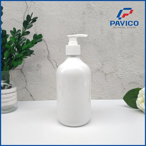 Flacons ovales en plastique de 500 ml Pavico, couleur personnalisée, pompe à lotion, OEM/ODM, emballage plastique, provenance Vietnam. - Product Image 1