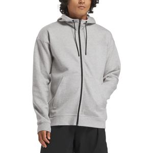 Pull à capuche style de vie pour hommes de haute qualité Basics Streetwear en coton mélangé-À la mode et confortable avec fermeture éclair complète - Product Image 4